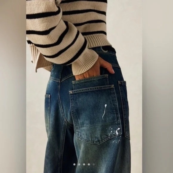 We The Free Moxie Barrel Pull-On Jeans Sz 28 EUC denim - Picture 7 of 8